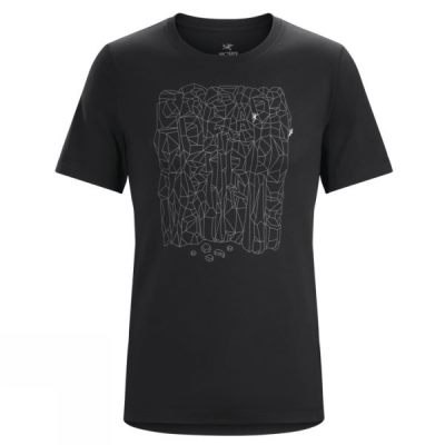 Playeras Arc'teryx Block S/S Hombre - Negras - Chile HUZ407623